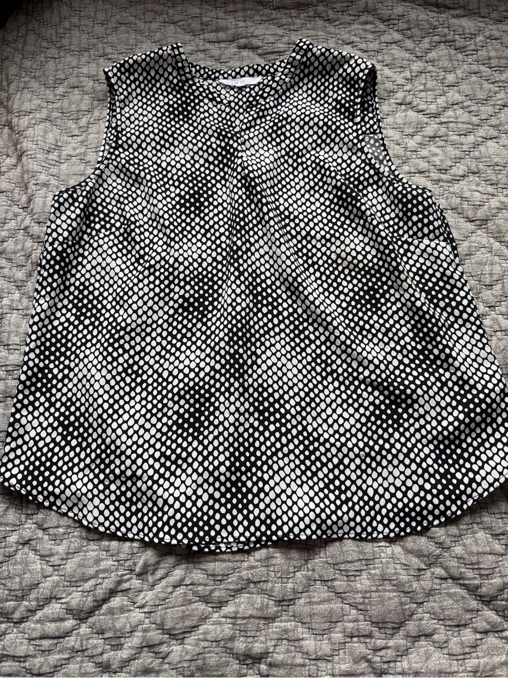 cleo Black and White Polka Dot Blouse